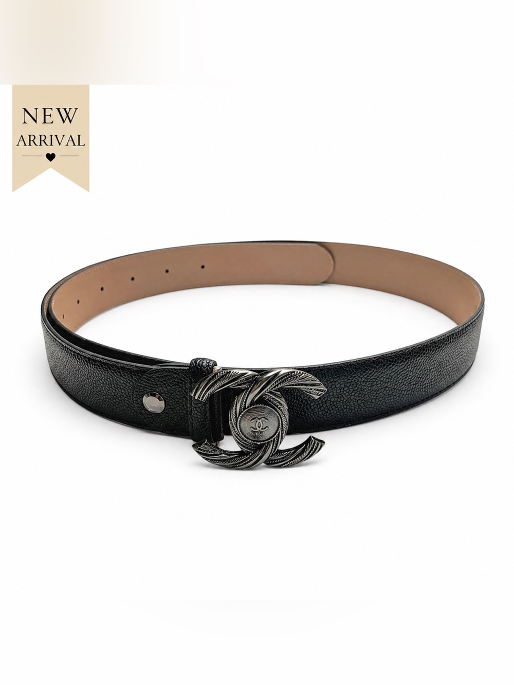 🖤 Women’s Black Belt with Antique Silver Buckle 🖤